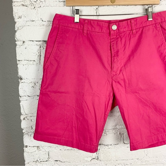 Bonobos Pink 9 Inch Inseam Mens Chino Flat Front Shorts 35 - Picture 3 of 7